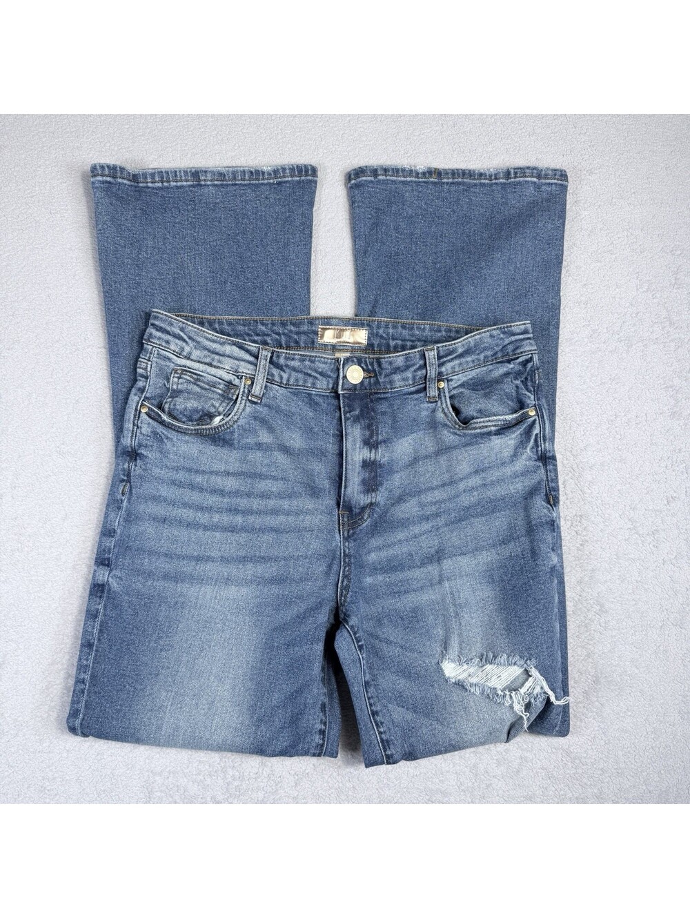 KUT from the Kloth Nadia Flare High Rise Fab Ab Jeans Women’s Size 12 Stretch